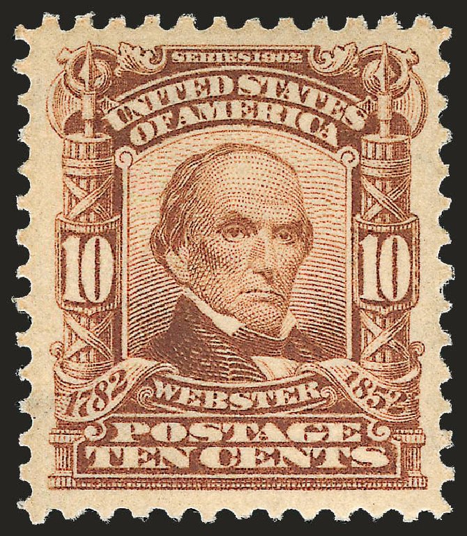US Stamps Price Scott Cat. # 307: 1903 10c Webster. Robert Siegel Auction Galleries, Sep 2009, Sale 968B, Lot 379