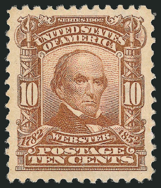Values of US Stamps Scott Catalog # 307: 1903 10c Webster. Robert Siegel Auction Galleries, Dec 2010, Sale 1000, Lot 1184