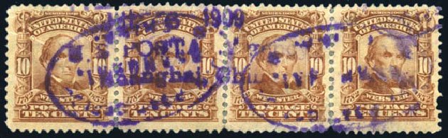 Prices of US Stamps Scott Catalogue #307: 1903 10c Webster. Harmer-Schau Auction Galleries, Jun 2008, Sale 78, Lot 1735
