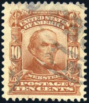 US Stamp Value Scott Catalogue 307: 1903 10c Webster. Harmer-Schau Auction Galleries, Mar 2011, Sale 89, Lot 296