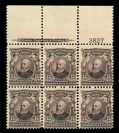 Cost of US Stamps Scott Cat. # 308 - 1902 13c Harrison. Matthew Bennett International, Dec 2007, Sale 325, Lot 1927