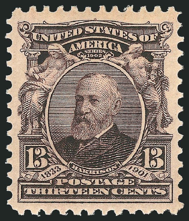 Costs of US Stamps Scott Catalogue 308: 1902 13c Harrison. Robert Siegel Auction Galleries, Dec 2008, Sale 967, Lot 4509