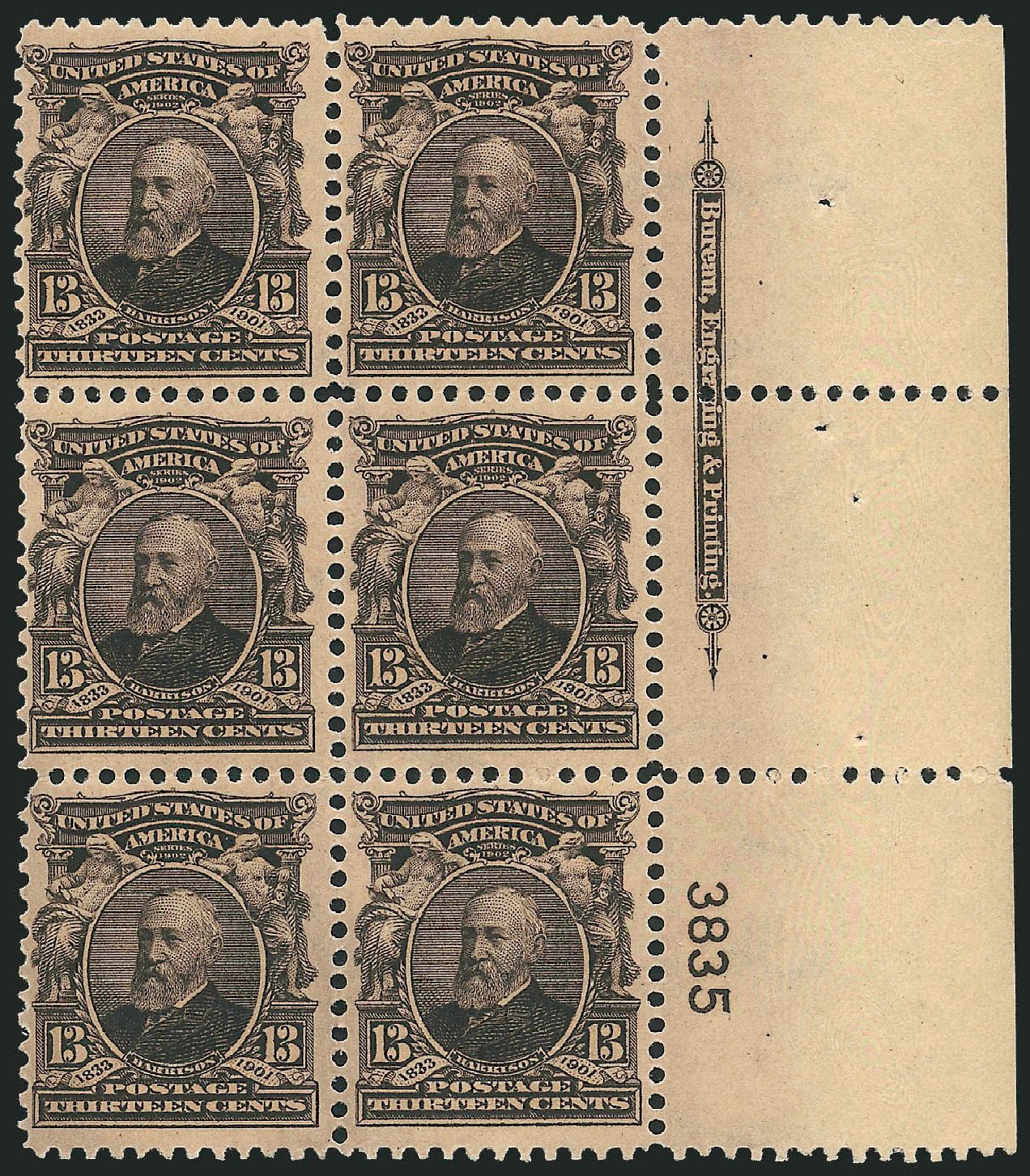 Price of US Stamps Scott Catalogue 308: 13c 1902 Harrison. Robert Siegel Auction Galleries, Mar 2011, Sale 1007, Lot 2594