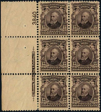 Price of US Stamps Scott Cat. # 308: 13c 1902 Harrison. Harmer-Schau Auction Galleries, Oct 2011, Sale 91, Lot 265