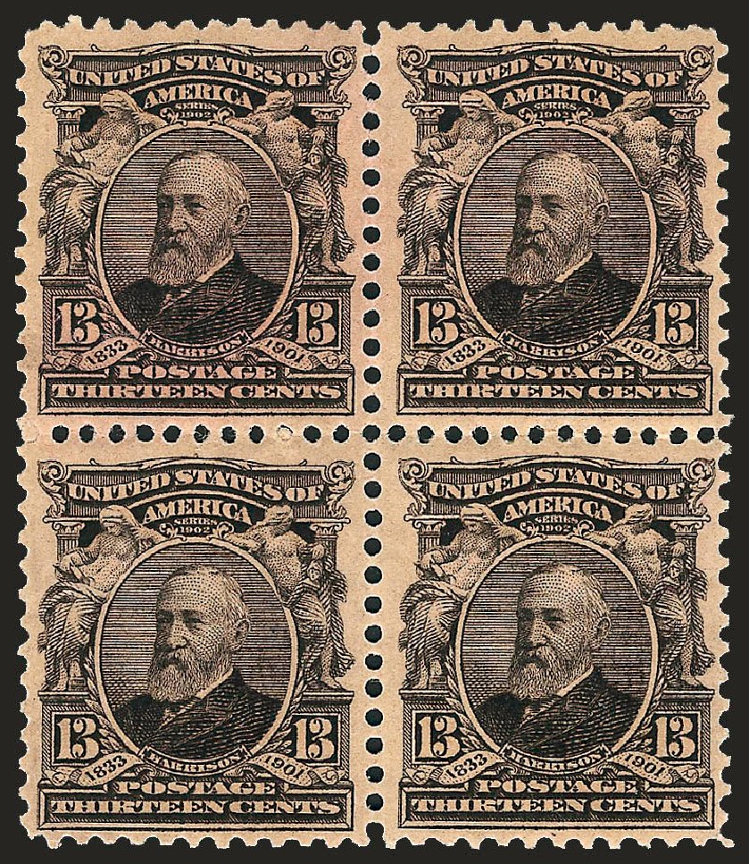 Prices of US Stamp Scott Catalogue # 308 - 13c 1902 Harrison. Robert Siegel Auction Galleries, Dec 2009, Sale 982, Lot 5685