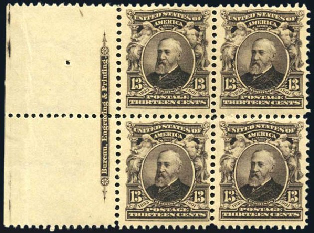 Cost of US Stamp Scott #308 - 13c 1902 Harrison. Harmer-Schau Auction Galleries, Jun 2008, Sale 78, Lot 1503