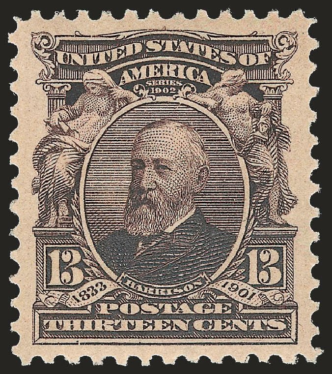 Price of US Stamp Scott Catalogue 308 - 1902 13c Harrison. Robert Siegel Auction Galleries, Jun 2009, Sale 973, Lot 183