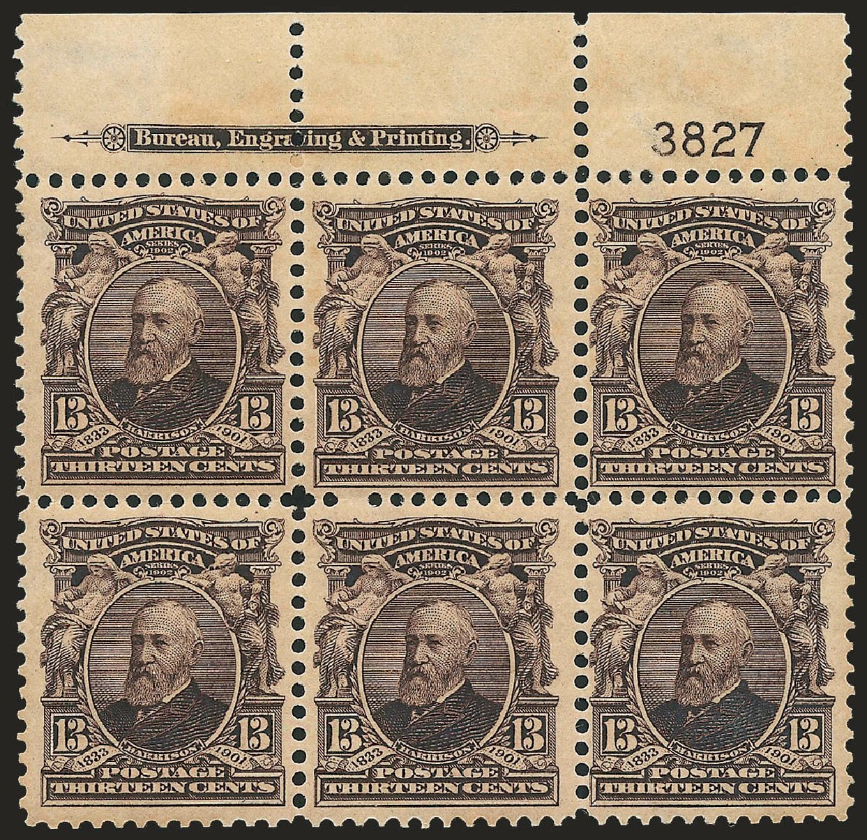 US Stamp Prices Scott #308: 13c 1902 Harrison. Robert Siegel Auction Galleries, Apr 2010, Sale 984, Lot 746
