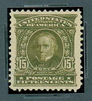 Value of US Stamps Scott #309 - 1903 15c Henry Clay. Matthew Bennett International, Oct 2007, Sale 322, Lot 2157