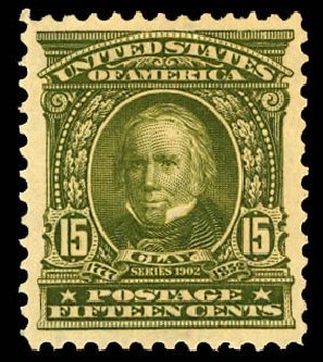Price of US Stamps Scott Catalogue # 309 - 15c 1903 Henry Clay. Daniel Kelleher Auctions, Dec 2013, Sale 640, Lot 287