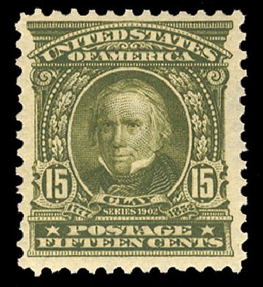 US Stamp Price Scott #309: 1903 15c Henry Clay. Cherrystone Auctions, Nov 2009, Sale 200911, Lot 3108