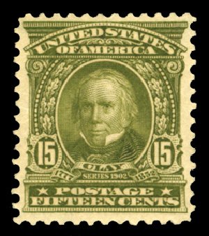 Value of US Stamps Scott Catalog #309: 1903 15c Henry Clay. Cherrystone Auctions, Jan 2014, Sale 201401, Lot 18
