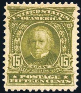 Value of US Stamp Scott Catalog # 309: 15c 1903 Henry Clay. Harmer-Schau Auction Galleries, Feb 2009, Sale 80, Lot 1268