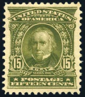 Cost of US Stamps Scott Cat. # 309 - 1903 15c Henry Clay. Harmer-Schau Auction Galleries, Feb 2009, Sale 80, Lot 1269