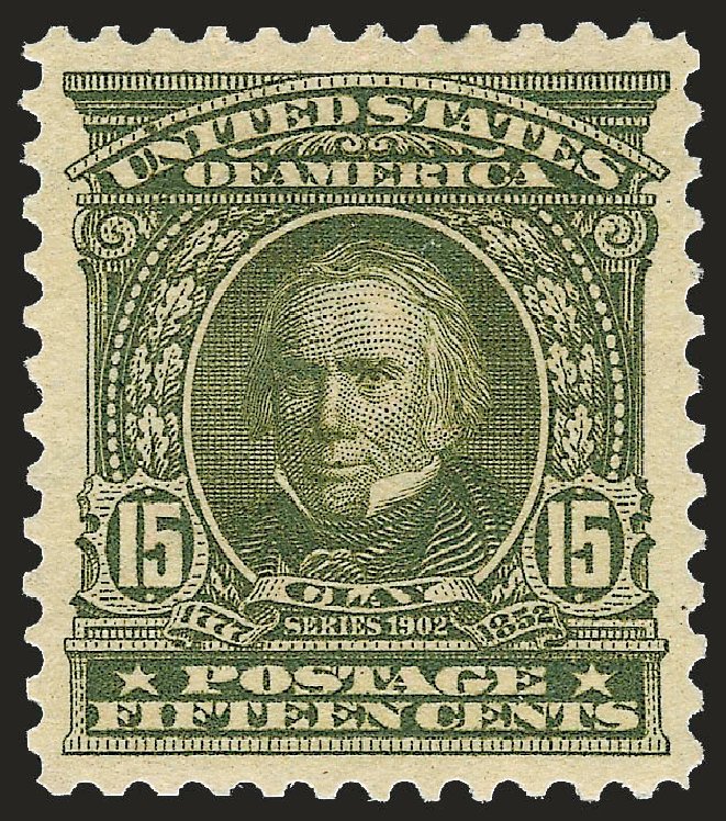 US Stamps Values Scott 309 - 15c 1903 Henry Clay. Robert Siegel Auction Galleries, Apr 2010, Sale 984, Lot 749