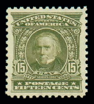 US Stamp Prices Scott Cat. #309: 15c 1903 Henry Clay. Matthew Bennett International, Oct 2007, Sale 320, Lot 541