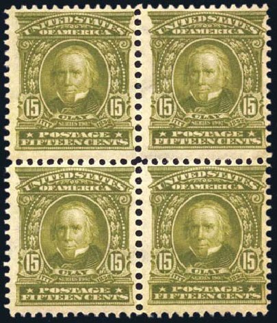 US Stamp Values Scott Catalog 309 - 15c 1903 Henry Clay. Harmer-Schau Auction Galleries, Jul 2010, Sale 86, Lot 501