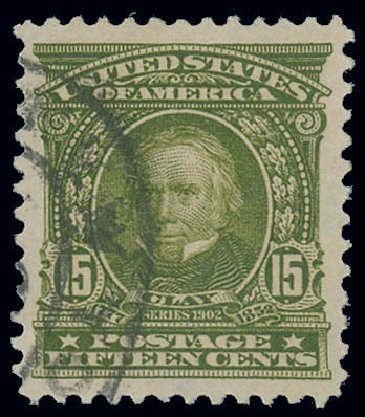 Values of US Stamps Scott Catalog #309: 1903 15c Henry Clay. Matthew Bennett International, Jun 2008, Sale 328, Lot 845