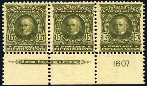 US Stamp Value Scott #309: 1903 15c Henry Clay. Harmer-Schau Auction Galleries, Aug 2011, Sale 90, Lot 1455