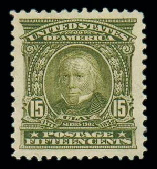 Value of US Stamps Scott Cat. # 309: 15c 1903 Henry Clay. Matthew Bennett International, Oct 2007, Sale 320, Lot 542