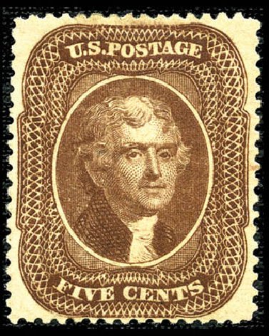 US Stamps Prices Scott Catalogue # 30A: 5c 1860 Jefferson. Matthew Bennett International, Feb 2012, Sale 340, Lot 117