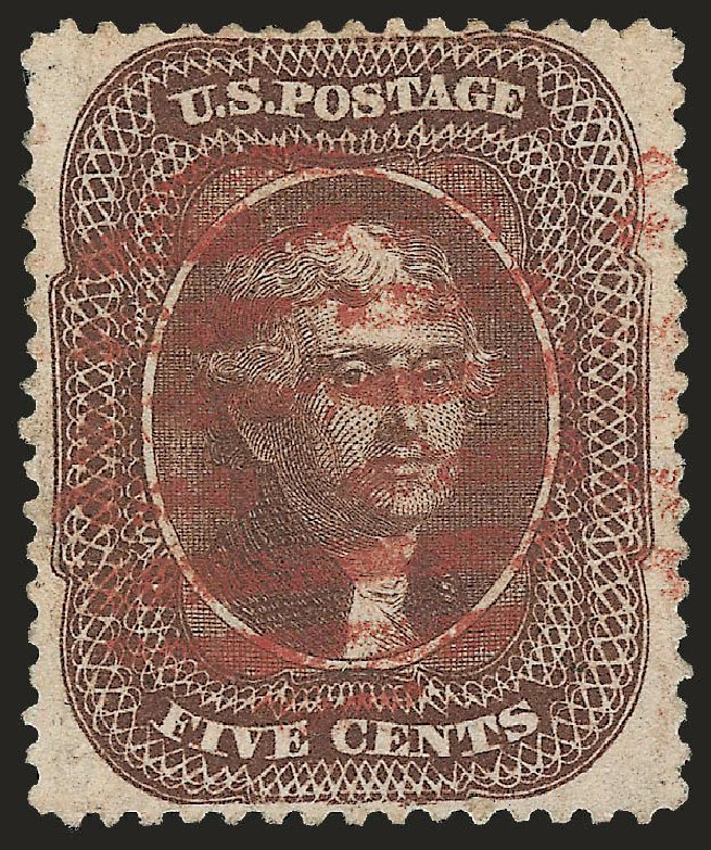 Price of US Stamp Scott Catalogue 30A: 5c 1860 Jefferson. Robert Siegel Auction Galleries, Dec 2008, Sale 967, Lot 4137