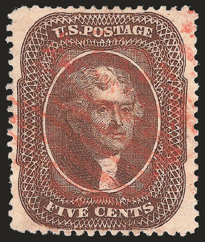 Price of US Stamp Scott #30A - 5c 1860 Jefferson. Robert Siegel Auction Galleries, Apr 2010, Sale 984, Lot 167