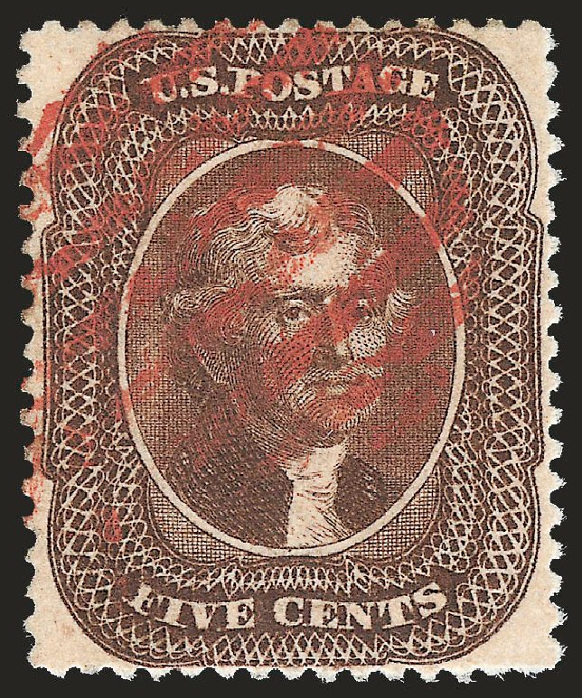 Cost of US Stamps Scott Cat. # 30A - 5c 1860 Jefferson. Robert Siegel Auction Galleries, Apr 2010, Sale 984, Lot 168