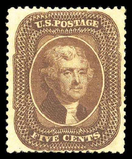 US Stamp Price Scott Catalogue # 30A - 5c 1860 Jefferson. Matthew Bennett International, Sep 2010, Sale 331, Lot 369