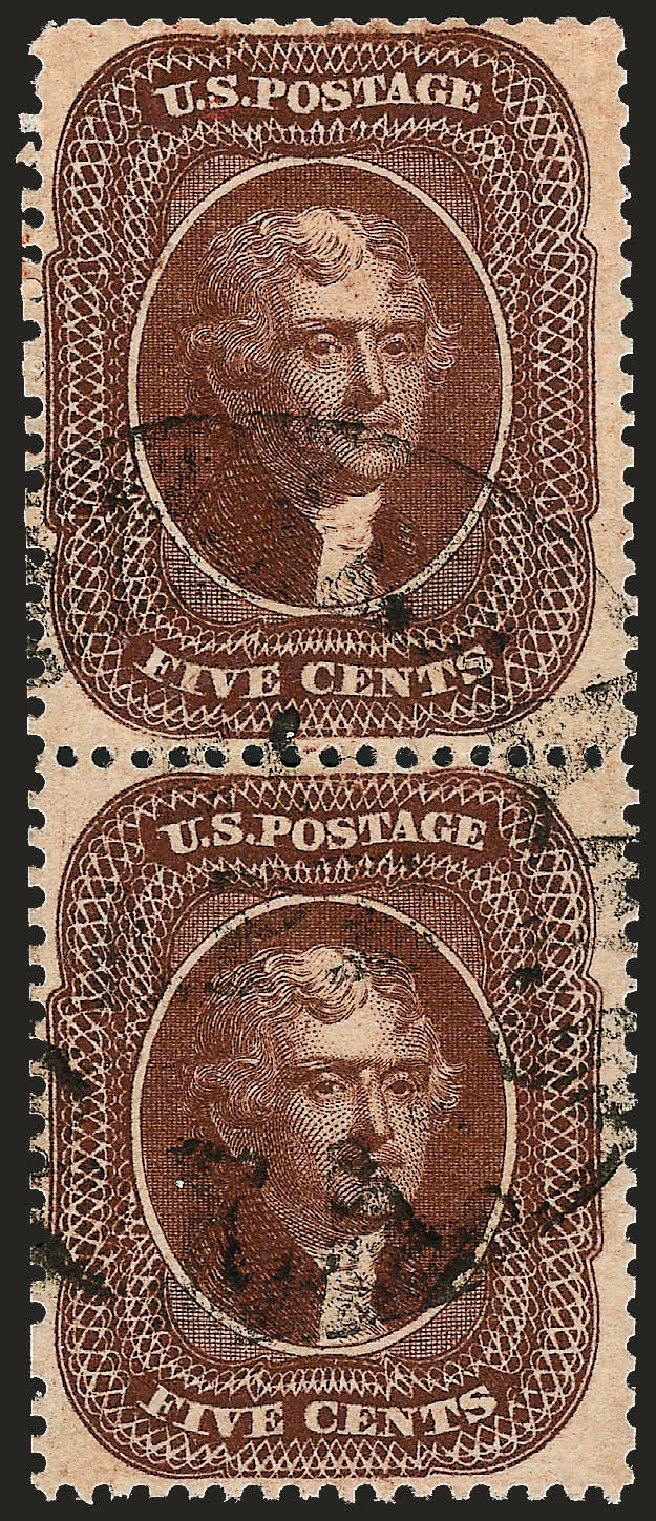 US Stamps Values Scott Catalogue #30A - 5c 1860 Jefferson. Robert Siegel Auction Galleries, Oct 2008, Sale 963, Lot 369