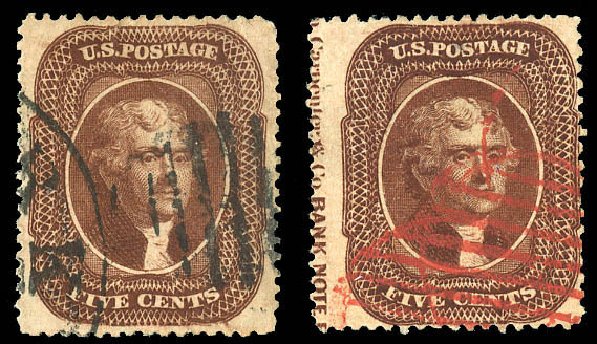 US Stamp Value Scott Cat. #30A: 5c 1860 Jefferson. Matthew Bennett International, Dec 2008, Sale 330, Lot 1471