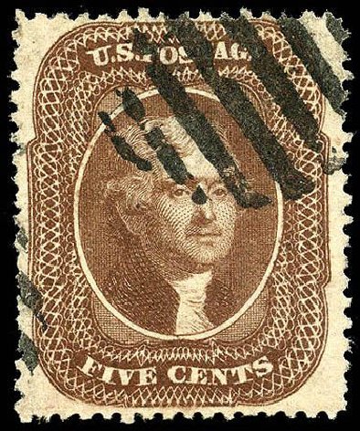US Stamp Value Scott Catalogue # 30A - 5c 1860 Jefferson. Matthew Bennett International, Apr 2008, Sale 326, Lot 64