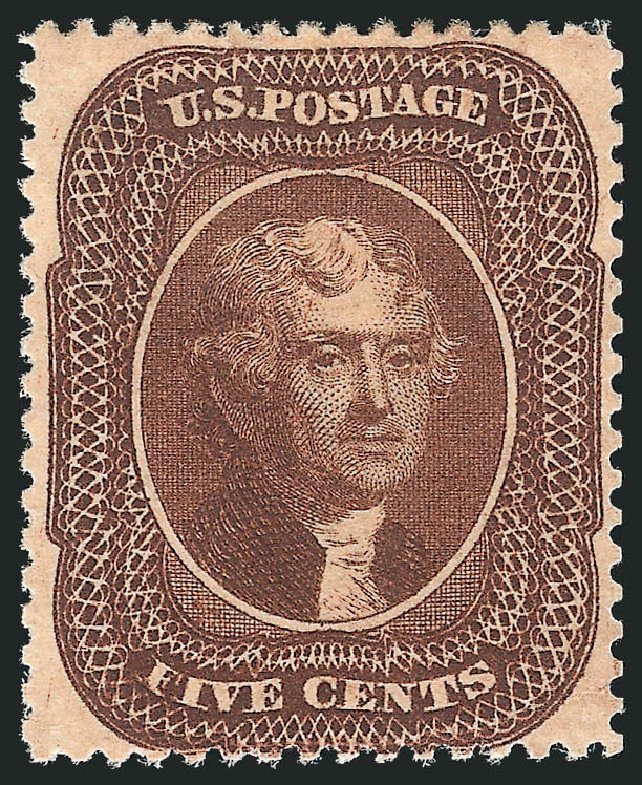 Prices of US Stamps Scott Cat. #30A: 5c 1860 Jefferson. Robert Siegel Auction Galleries, Jun 2011, Sale 1011, Lot 424