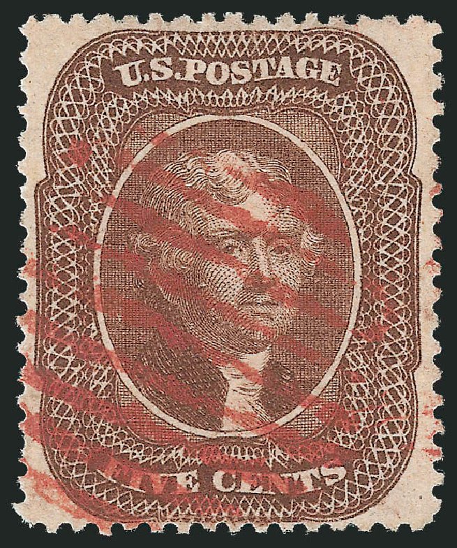 Price of US Stamp Scott Catalog 30A: 1860 5c Jefferson. Robert Siegel Auction Galleries, Jun 2012, Sale 1026, Lot 1184