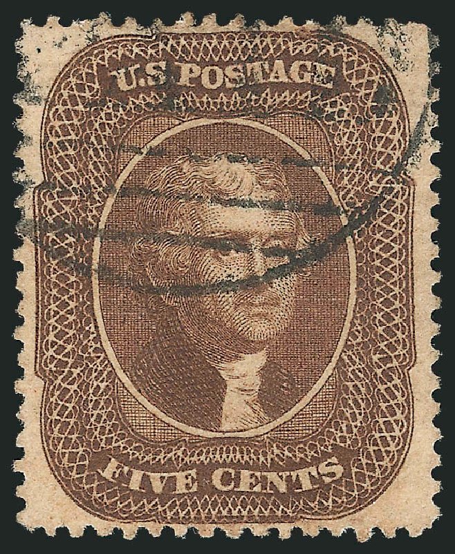 Value of US Stamp Scott Catalogue #30A: 5c 1860 Jefferson. Robert Siegel Auction Galleries, Dec 2013, Sale 1062, Lot 144