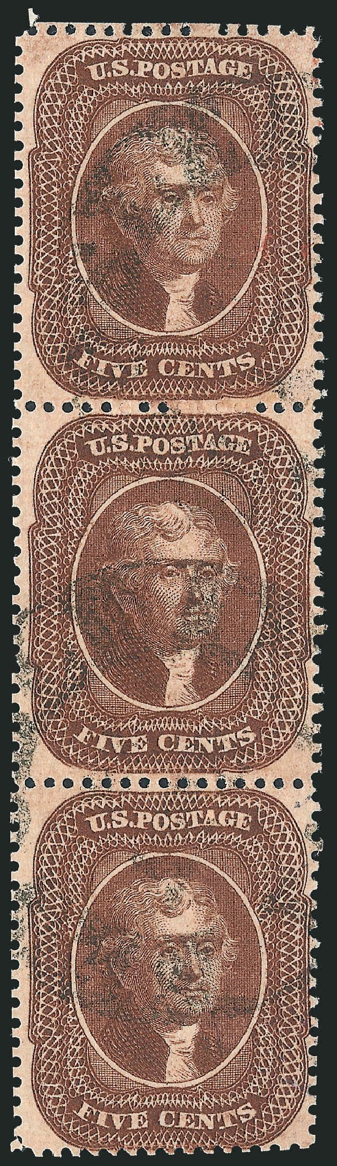 Prices of US Stamps Scott Catalog #30A - 5c 1860 Jefferson. Robert Siegel Auction Galleries, Jun 2011, Sale 1011, Lot 425