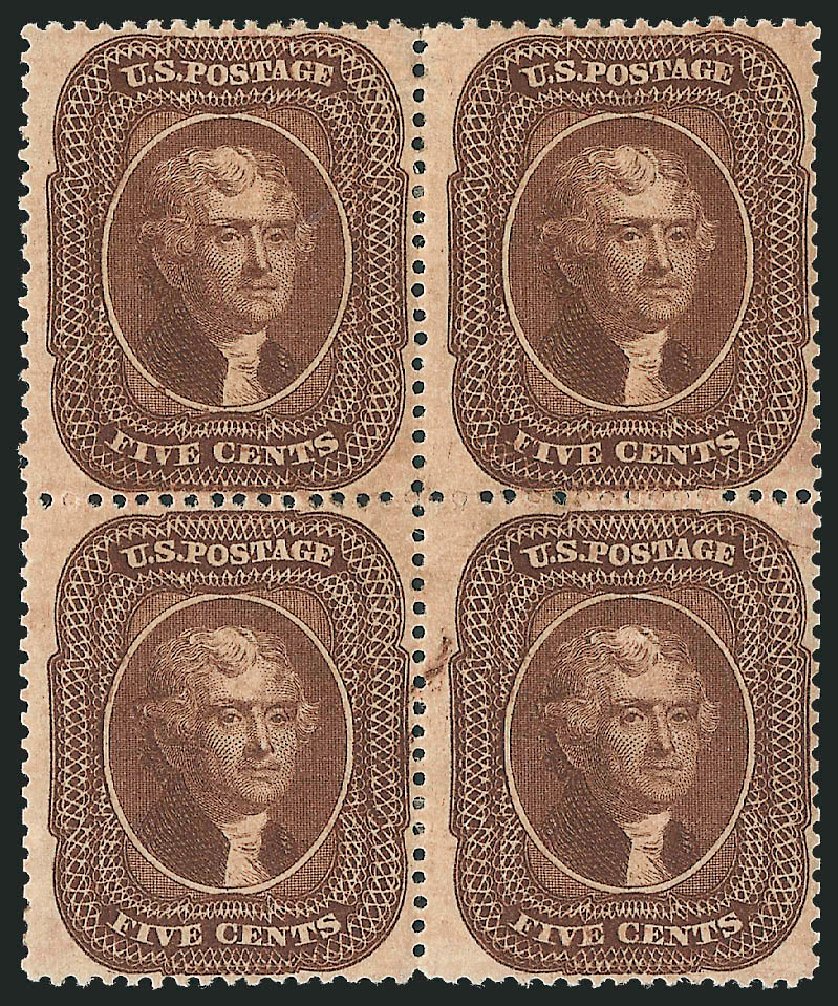 Price of US Stamp Scott Catalogue # 30A: 5c 1860 Jefferson. Robert Siegel Auction Galleries, Mar 2012, Sale 1021, Lot 175