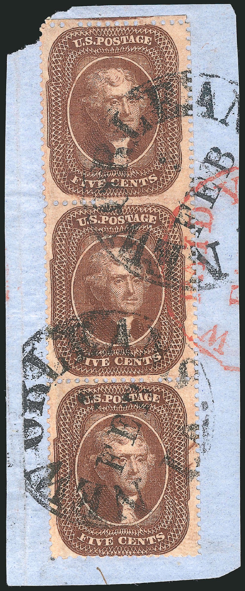 Cost of US Stamp Scott Cat. # 30A - 1860 5c Jefferson. Robert Siegel Auction Galleries, Mar 2014, Sale 1067, Lot 955
