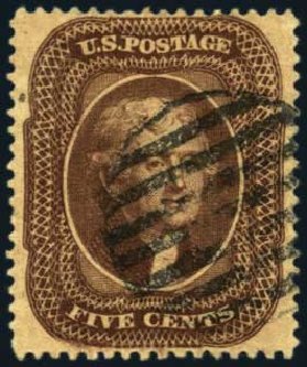 Costs of US Stamp Scott 30A: 1860 5c Jefferson. Harmer-Schau Auction Galleries, Aug 2012, Sale 94, Lot 1052