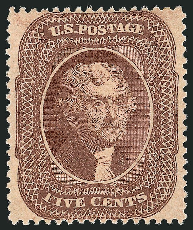 Price of US Stamp Scott #30A - 5c 1860 Jefferson. Robert Siegel Auction Galleries, Oct 2011, Sale 1014, Lot 1102