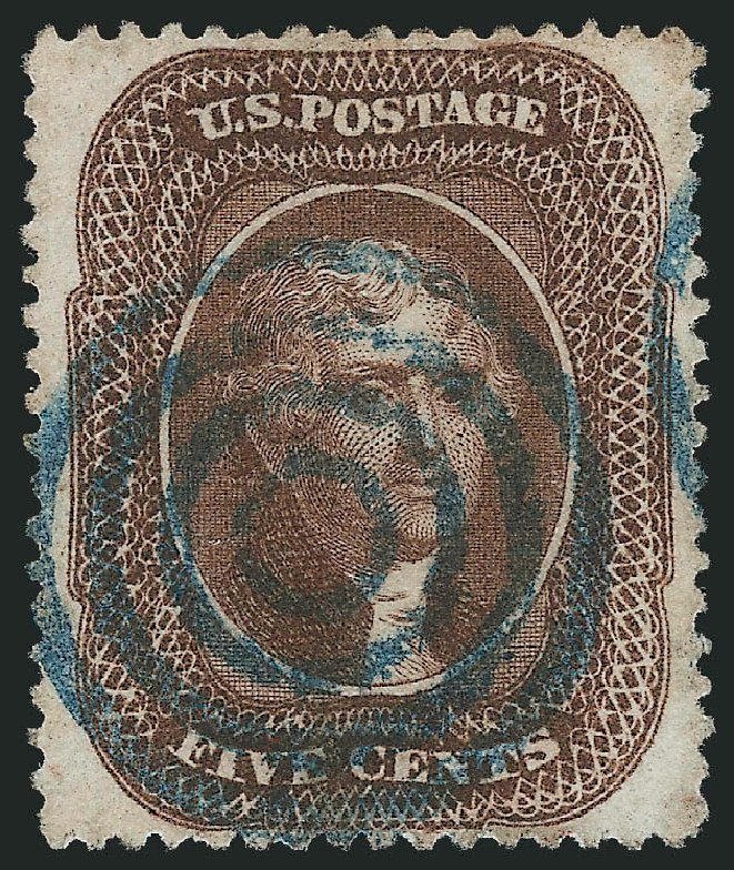Cost of US Stamp Scott Cat. #30A - 1860 5c Jefferson. Robert Siegel Auction Galleries, Nov 2013, Sale 1061, Lot 3442