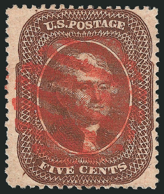 Prices of US Stamp Scott Catalogue 30A: 1860 5c Jefferson. Robert Siegel Auction Galleries, Sep 2010, Sale 993, Lot 322