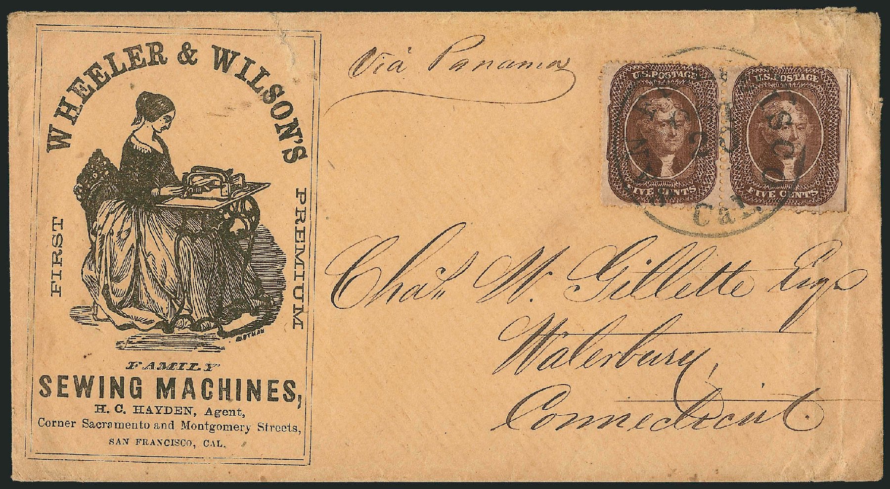 Costs of US Stamp Scott Catalog 30A - 5c 1860 Jefferson. Robert Siegel Auction Galleries, Dec 2010, Sale 1002, Lot 3783