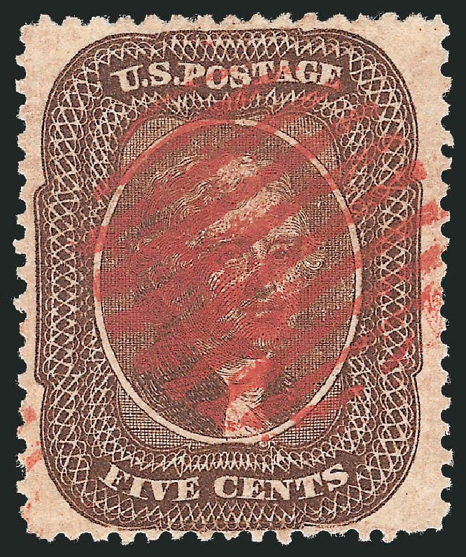US Stamp Prices Scott Catalog # 30A: 1860 5c Jefferson. Robert Siegel Auction Galleries, Oct 2011, Sale 1014, Lot 1103