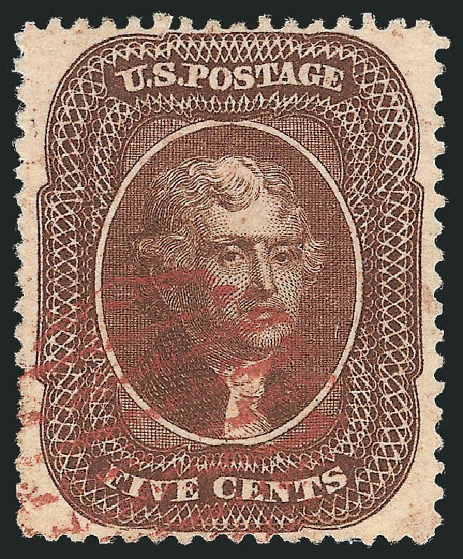 Price of US Stamps Scott # 30A - 1860 5c Jefferson. Robert Siegel Auction Galleries, Oct 2012, Sale 1032, Lot 3083