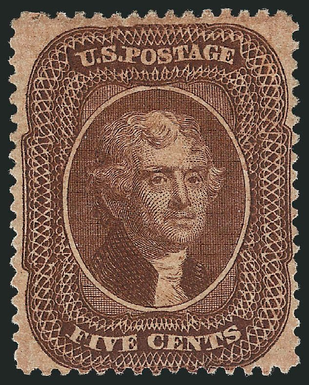 Cost of US Stamps Scott # 30A: 5c 1860 Jefferson. Robert Siegel Auction Galleries, Jul 2013, Sale 1050, Lot 163
