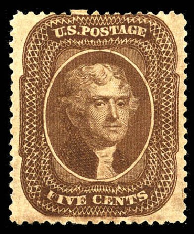 Price of US Stamp Scott Catalogue #30A: 5c 1860 Jefferson. Matthew Bennett International, Mar 2012, Sale 344, Lot 4236