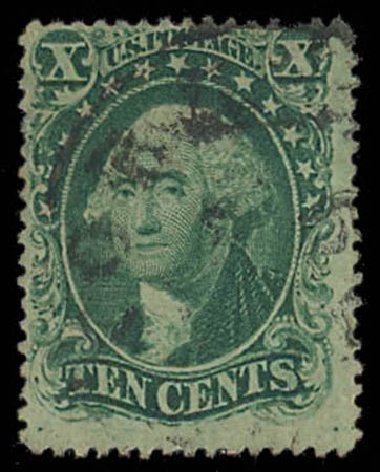 Value of US Stamp Scott Catalogue # 31: 1857 10c Washington. Daniel Kelleher Auctions, Oct 2011, Sale 626, Lot 57