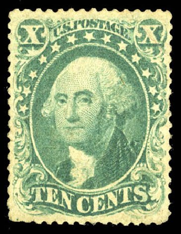 Prices of US Stamps Scott Catalogue 31: 10c 1857 Washington. Matthew Bennett International, Jun 2008, Sale 328, Lot 520