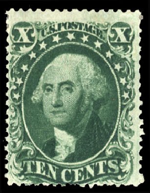 Cost of US Stamps Scott Catalogue # 31 - 1857 10c Washington. Cherrystone Auctions, Apr 2010, Sale 201004, Lot 71